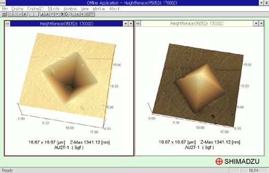 Observation of Vickers Indentation Made with Ultra Micro Hardness Tester