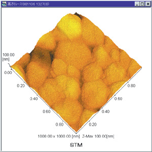 Observation of Gold-Evaporated Film