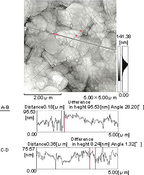 Fig.3 Cross Sectional Measurement of Coated Paper